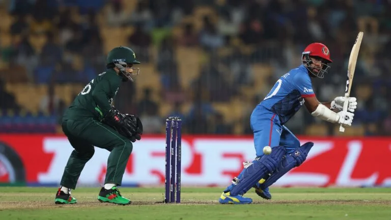 Image featuring CWC 2023: Afghanistan delivers the final blow, beats Pakistan by 8 wickets