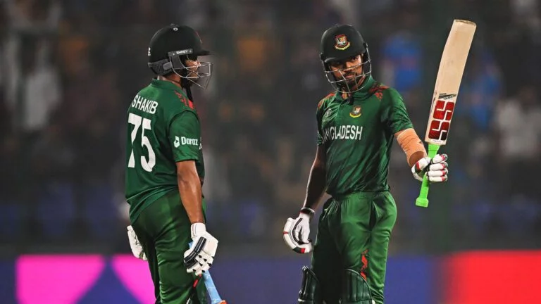 Image featuring CWC 2023: Bangladesh defeats Sri Lanka by 3 wickets, breaks their losing streak 