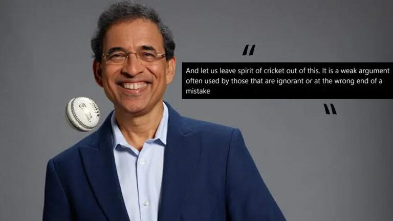 Image Featuring Harsha Bhogle: It (Spirit of Cricket) is a weak argument